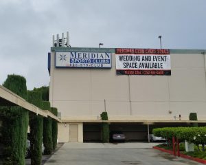 The city-owned land occupied by the Meridian Sports Club, seen here, has been identified as property the city would be willing to sell.